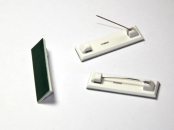 Badge Pin white with self-adhesive (08ZABT)